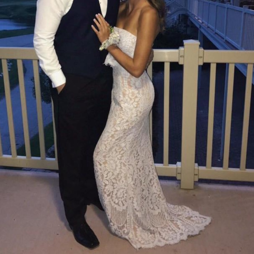 Strapless gown